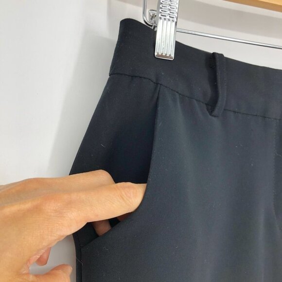Anne Klein Black Hook and Zip close Flared leg Dress Pants size 2 - Picture 6 of 12